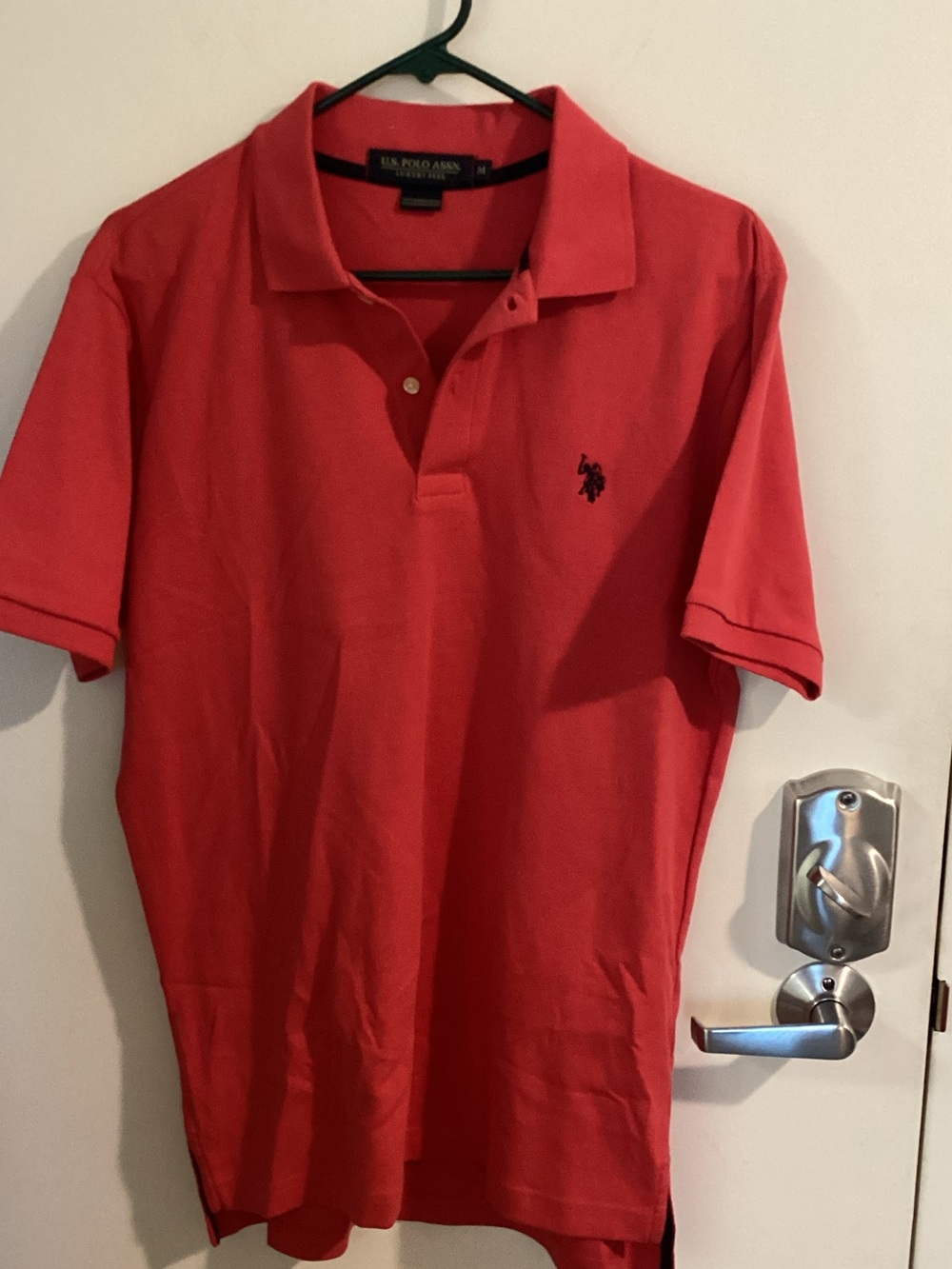 U.S. Polo Assn. Men's Coral Red Short-Sleeve Polo
